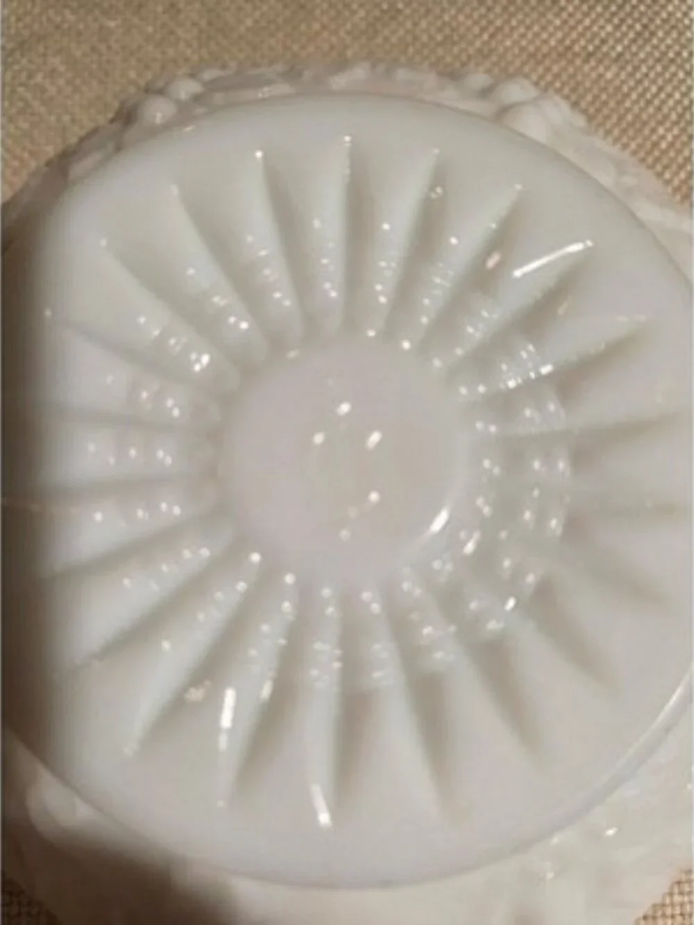 Vintage Imperial Glass Milk Glass 5 inch cream soup bowl grapevine pattern
